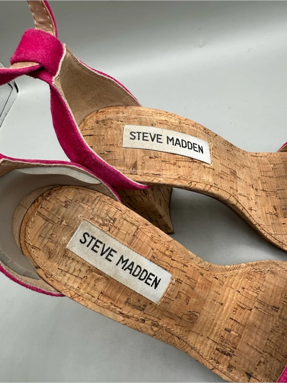 Steve Madden Carson-C Ankle Strap Heels Women 7M Pink Block Heel
